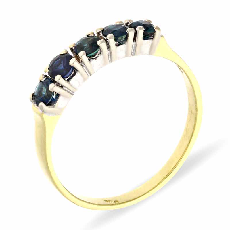 Saphir-Ring Bicolor