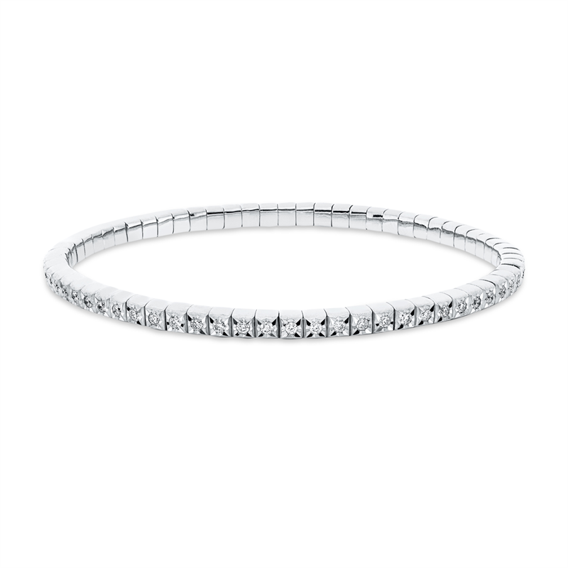 JS Brillant-Flex-Armband Weißgold