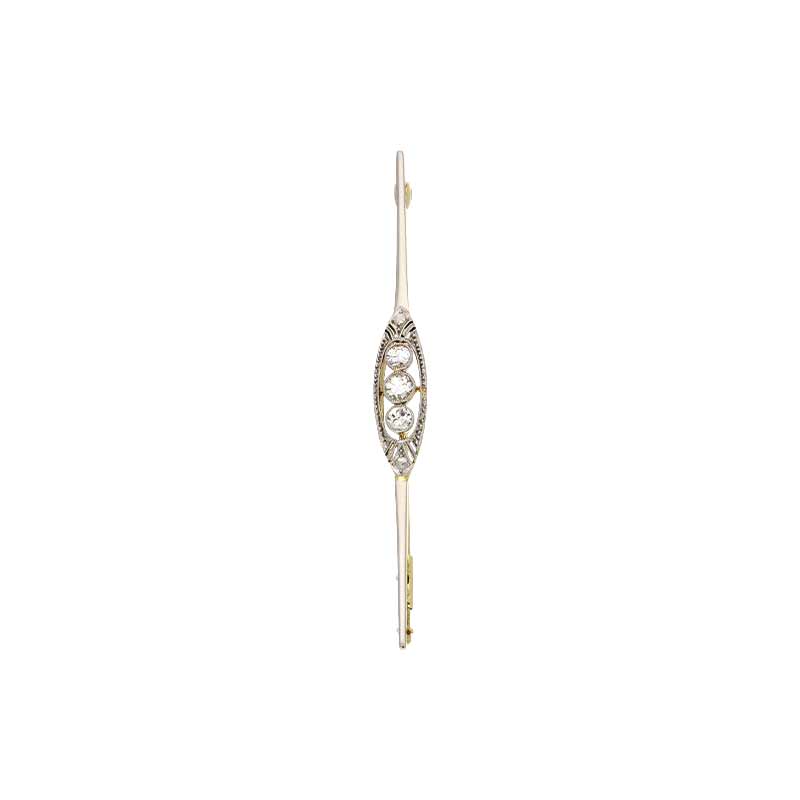 Diamant-Brosche Bicolor