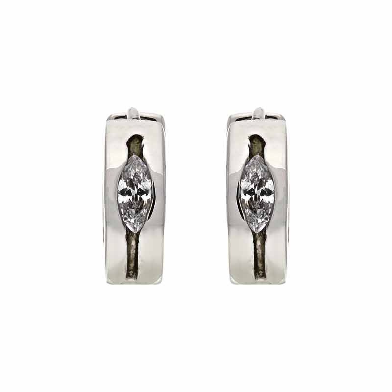 Creolen Silber mit Zirkonia