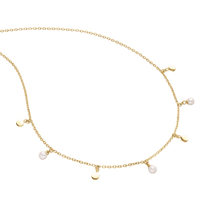 BOCCIA Perl-Kette Titan vergoldet