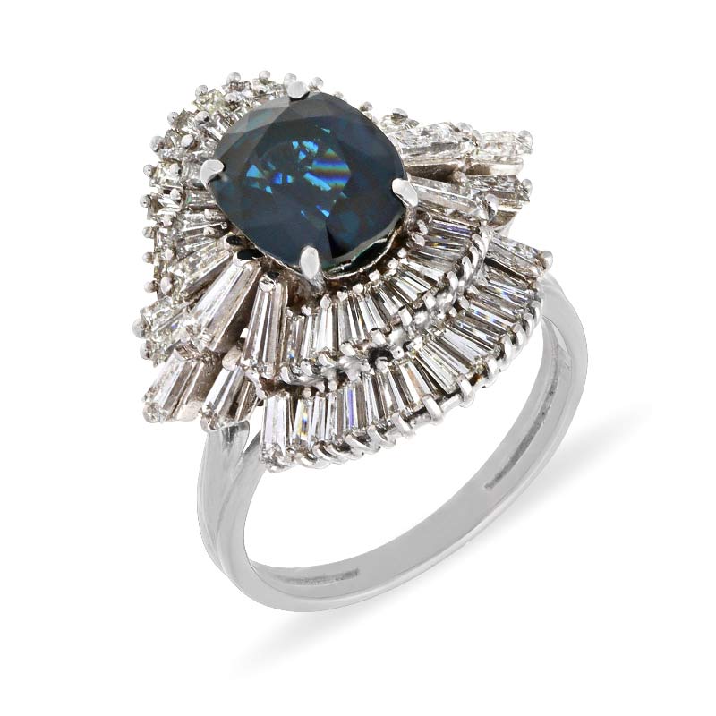 Safir-Ring Weißgold