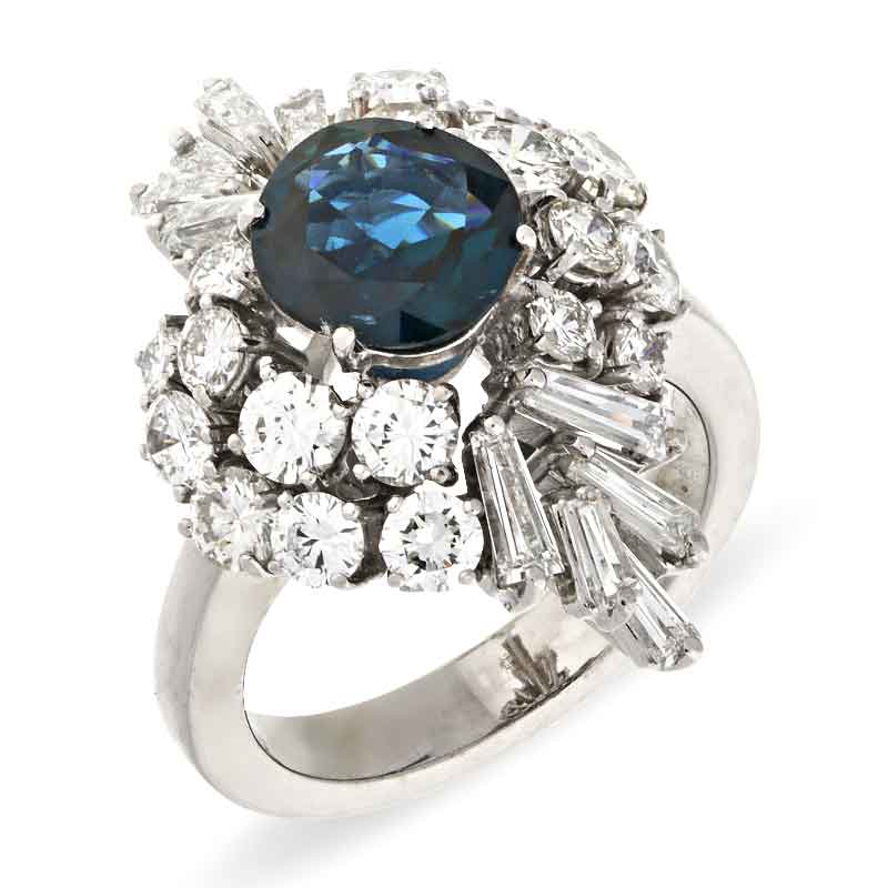Saphir-Ring Weißgold