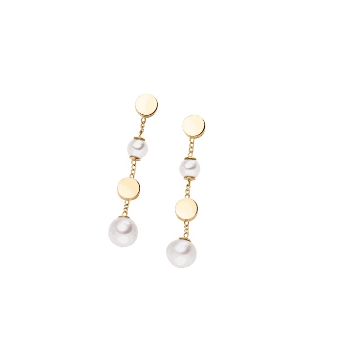 BOCCIA Perl-Ohrstecker Titan vergoldet