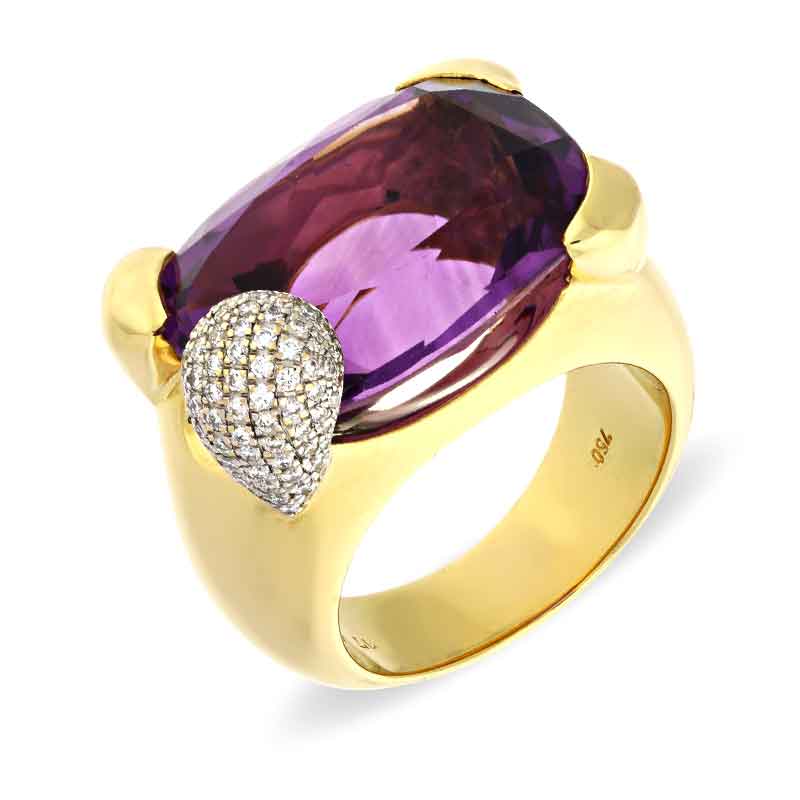 Amethyst-Ring Bicolor