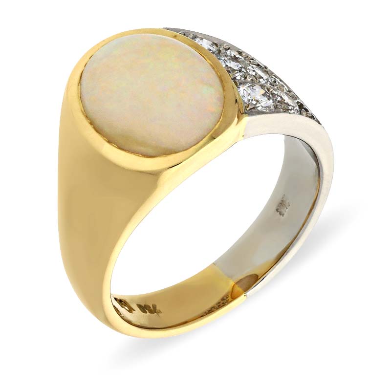 Opal-Ring Bicolor