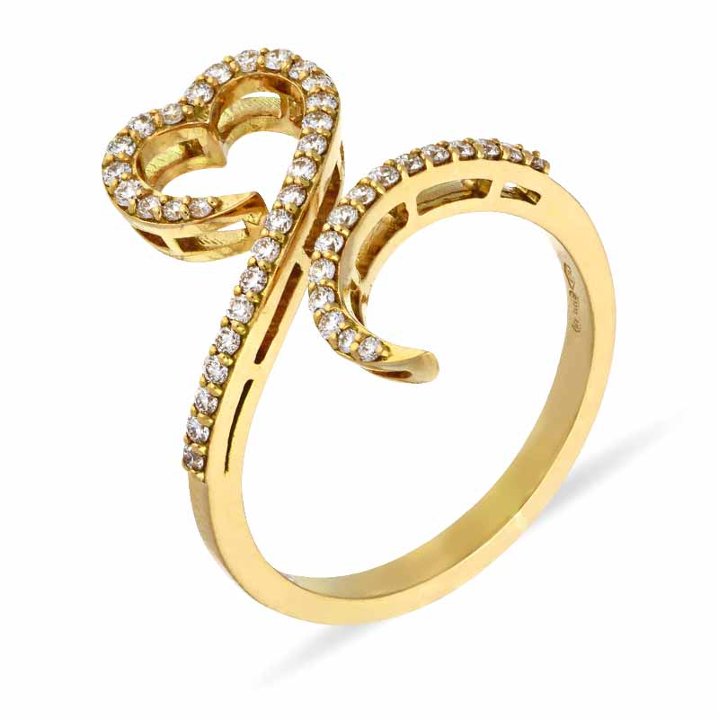 Lunatica Brillant-Ring 'Amore' Gelbgold