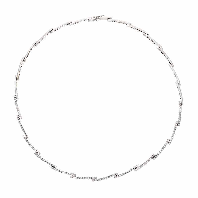 Brillant-Collier Weißgold