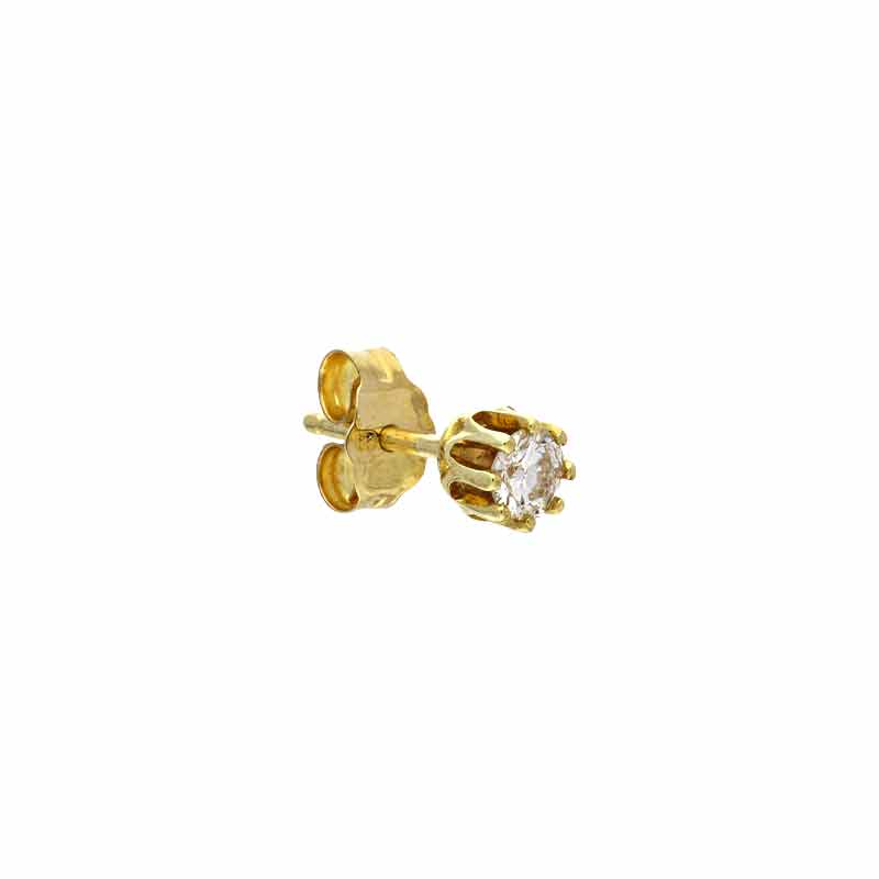 Brillant-Einzel-Ohrstecker Gelbgold