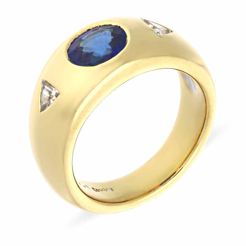 Saphir-Ring Gelbgold