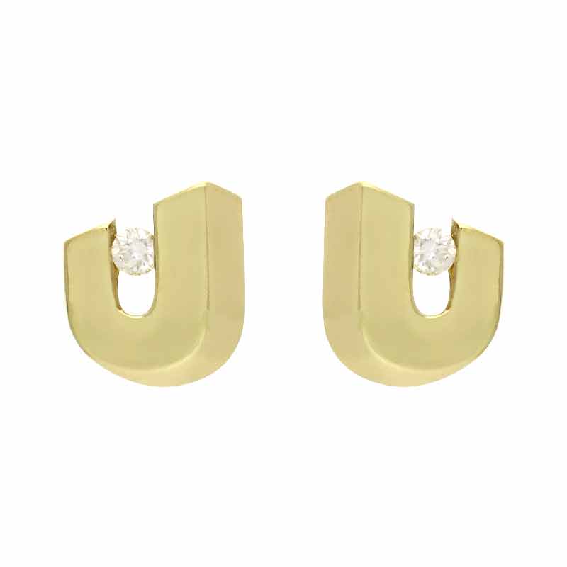 Brillant-Ohrstecker Gelbgold