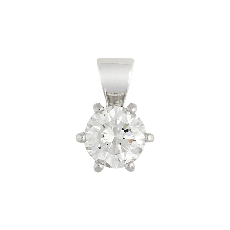 Brillant-Anhänger Weißgold 0,80 ct