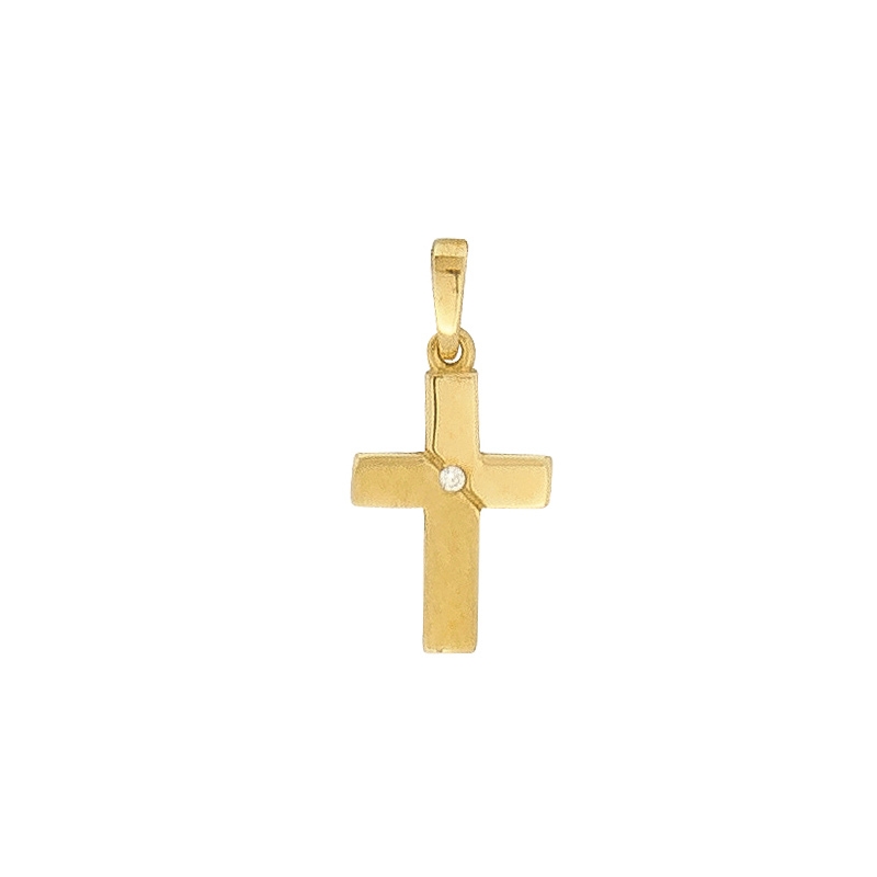 Kreuz-Anhänger Gelbgold