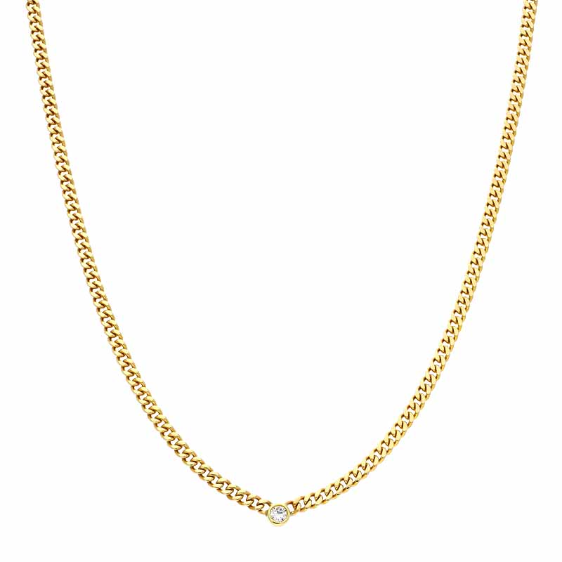 Brillant-Collier Gelbgold