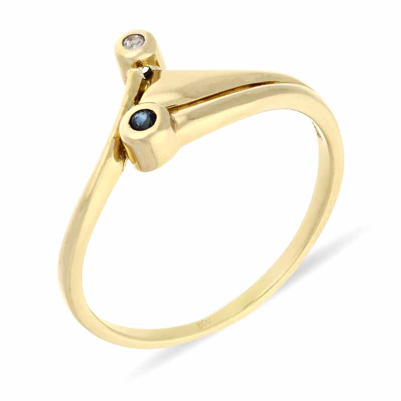 Saphir-Ring Gelbgold