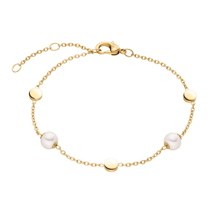 BOCCIA Perl-Armband Titan vergoldet