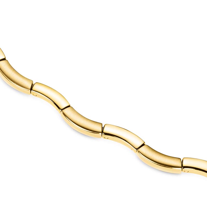 BOCCIA Halskette Titan, vergoldet