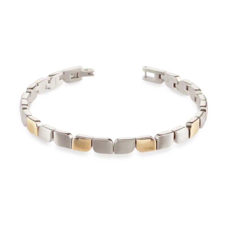 BOCCIA Armband Titan teil-goldplattiert