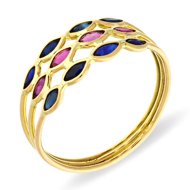 Saphir-Ring Gelbgold