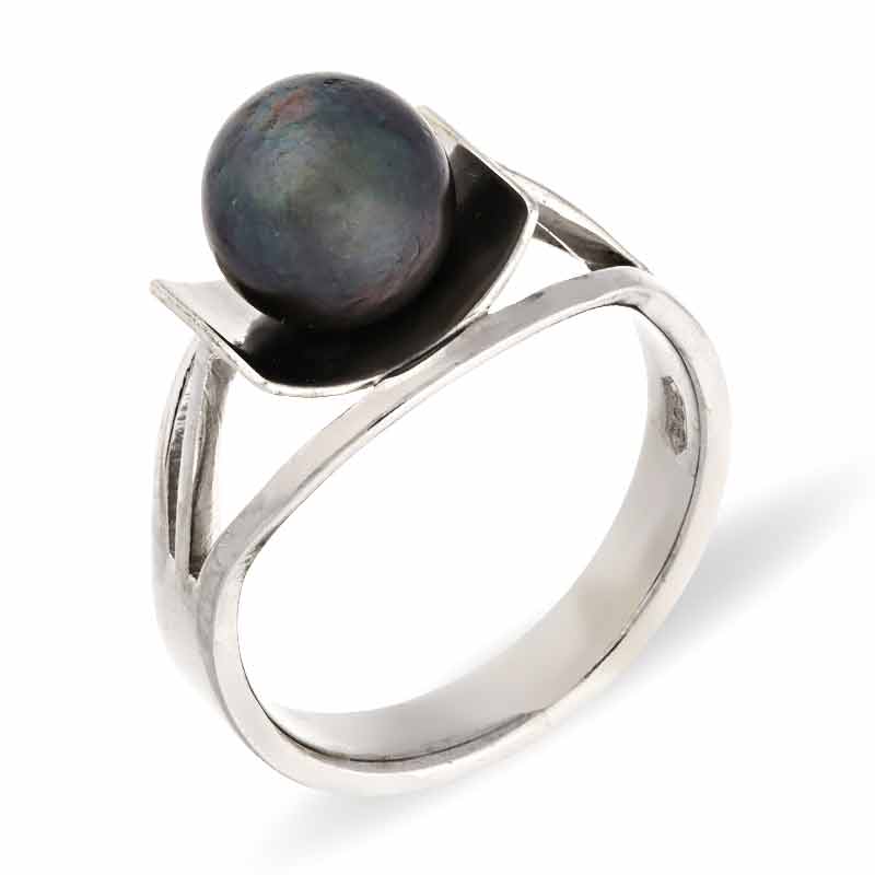 Perl-Ring Weißgold