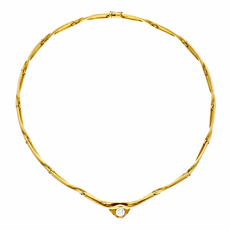 Brillant-Collier Gelbgold