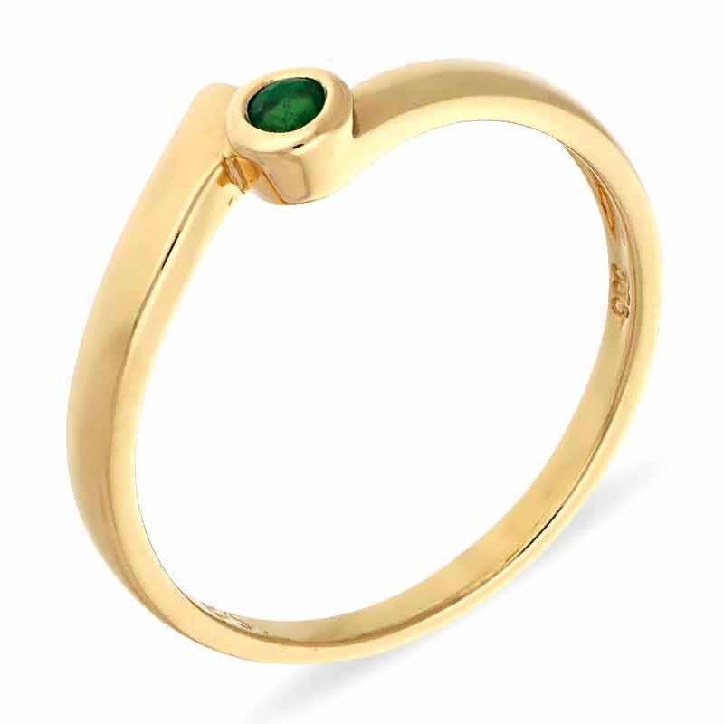 Smaragd-Ring Gelbgold
