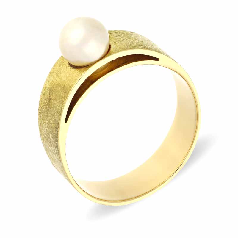 Perl-Ring Gelbgold