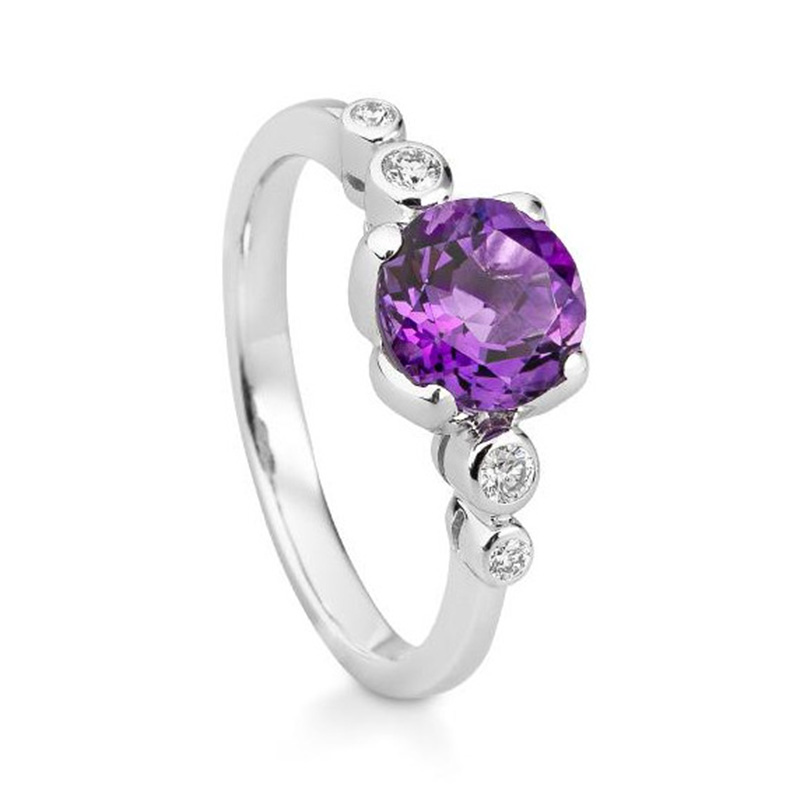 Zirkonia-Ring Silber rhodiniert