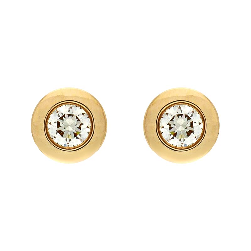 Brillant-Ohrstecker Gelbgold