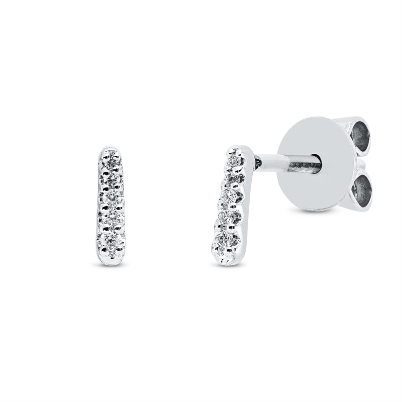 JS Brillant-Ohrstecker Weißgold