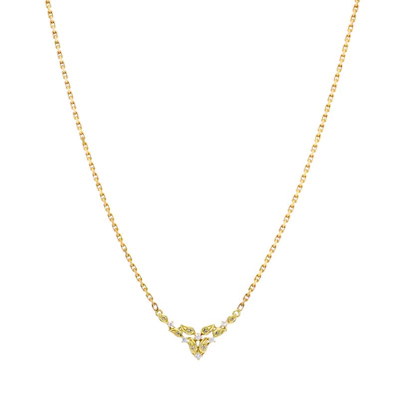 Brillant-Collier Gelbgold