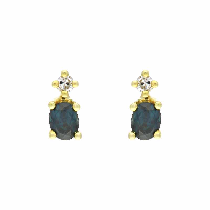 Saphir-Ohrstecker Gelbgold