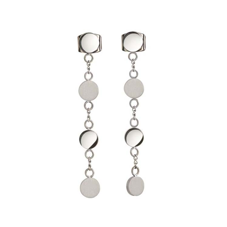 BOCCIA Ohrstecker Titan, teilpoliert