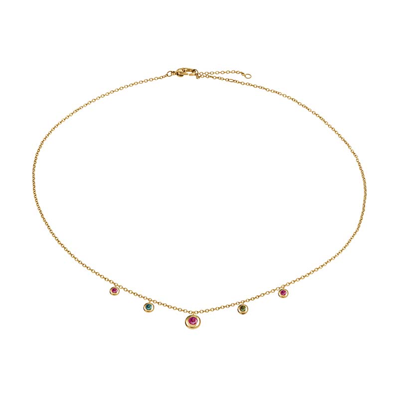 BOCCIA Turmalin-Collier Titan, vergoldet