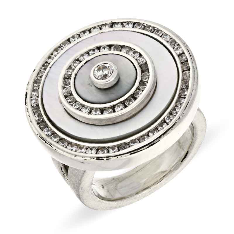 Edelstein-Ring Silber