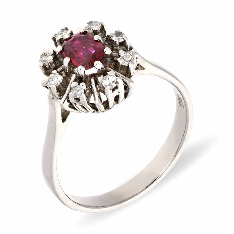 Rubin-Ring Weißgold