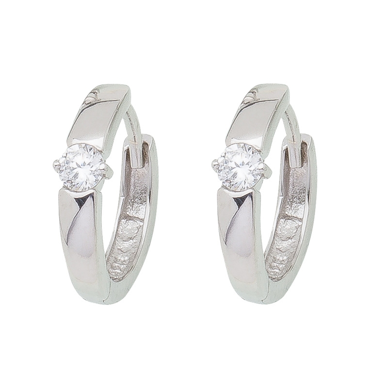 Creolen Silber mit Zirkonia