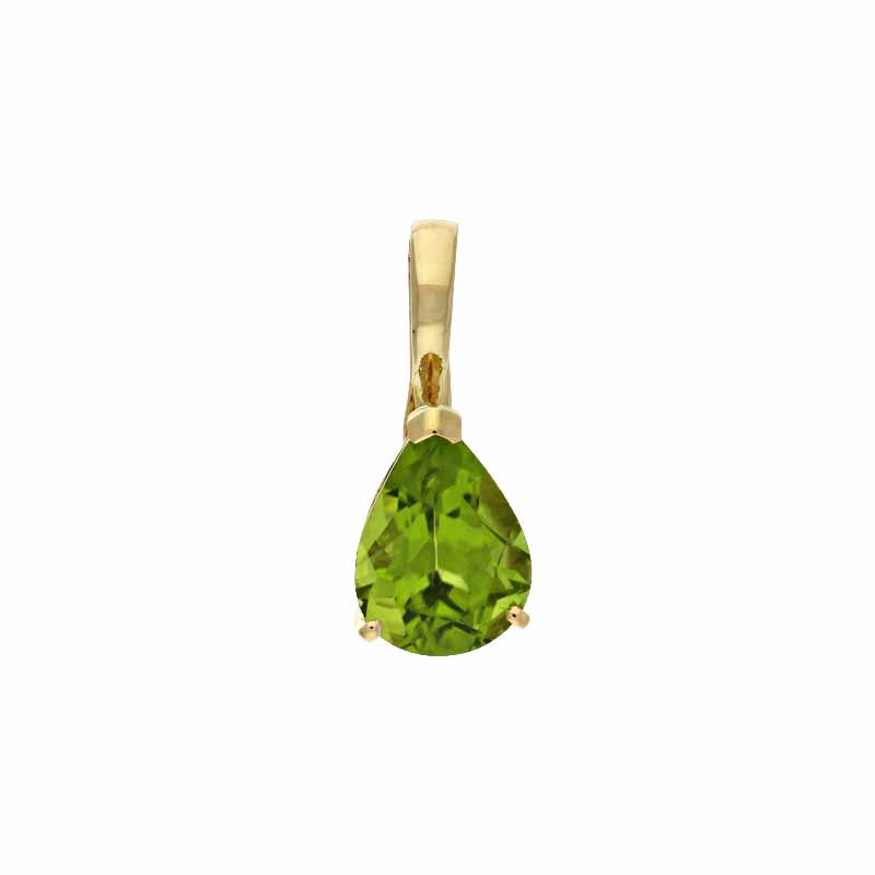Peridot-Clip-Anhänger Gelbgold