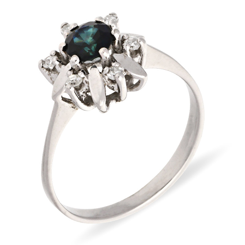 Saphir-Ring Weißgold