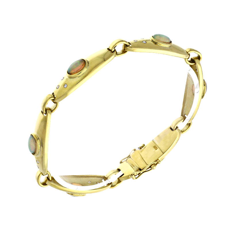 Opal-Armschmuck Gelbgold