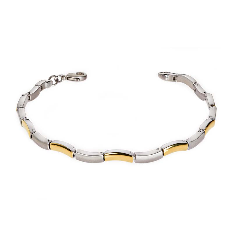 BOCCIA Armband Titan teilvergoldet