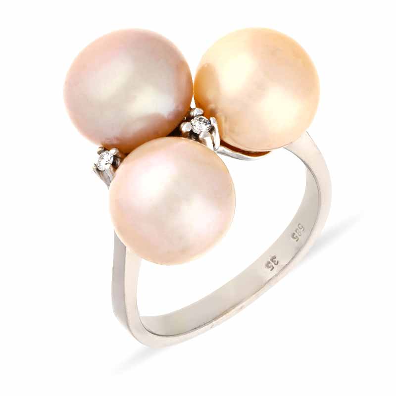 Perl-Ring Weißgold