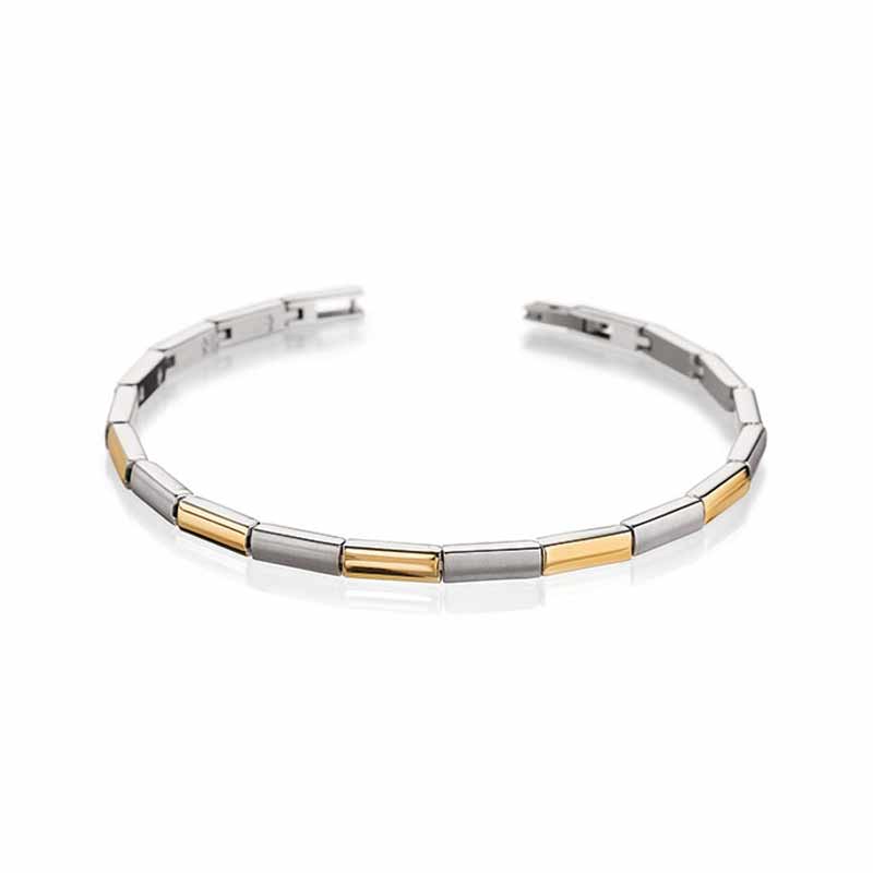 BOCCIA Armband Titan teil-vergoldet